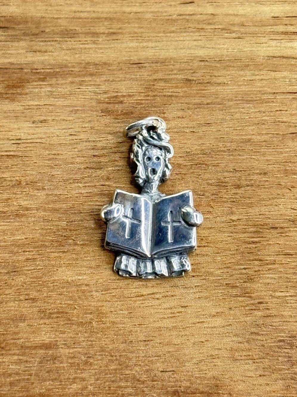 James Avery Retired RARE Sterling Silver Signing Choir Charm